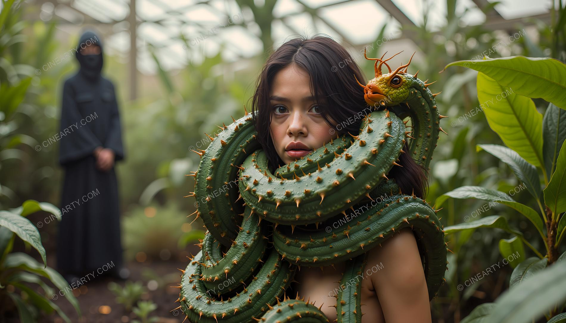 Plants engulf Girl (Horror) 12348