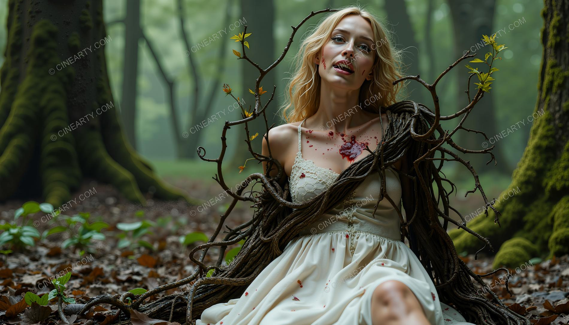 Plants Gently Entwine Girl 27890