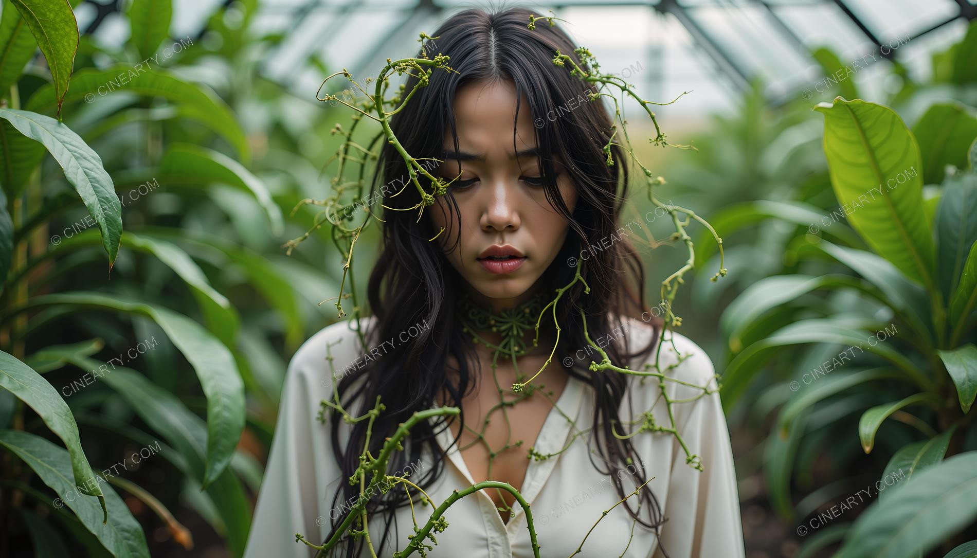 Plants Gently Entwine Girl 33908