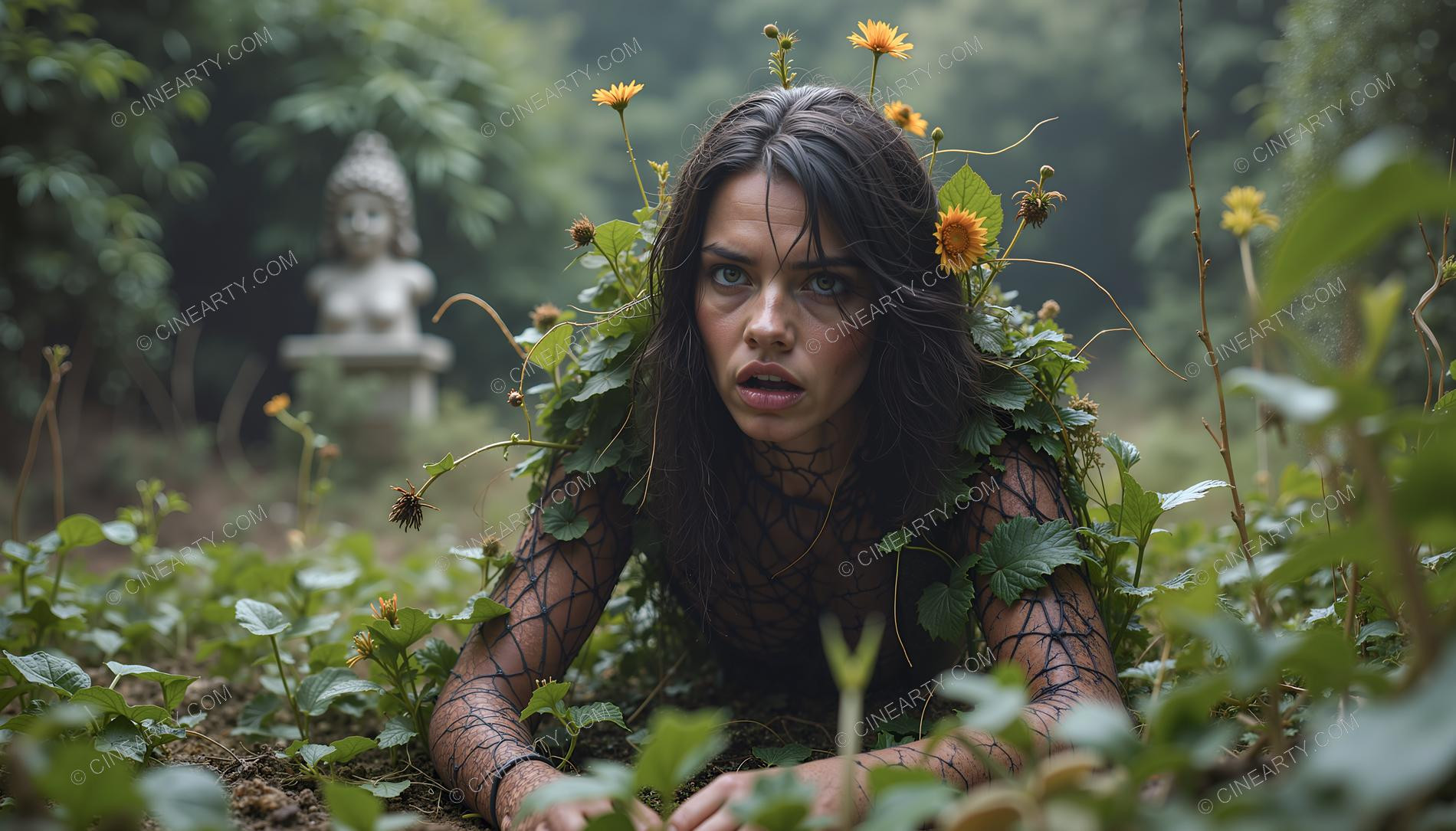 Plants Gently Entwine Girl 13346