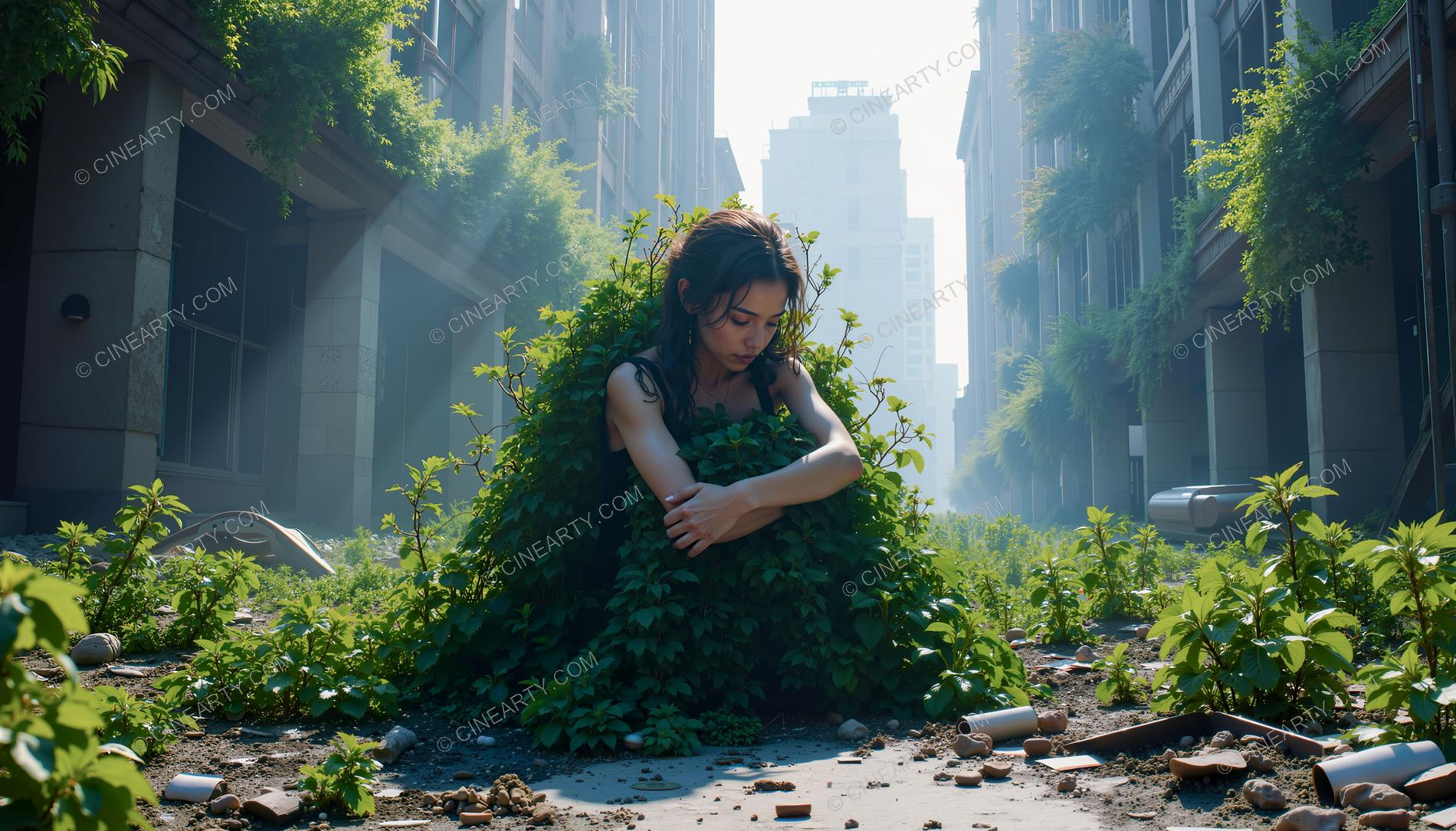 Plants Gently Entwine Girl 24251