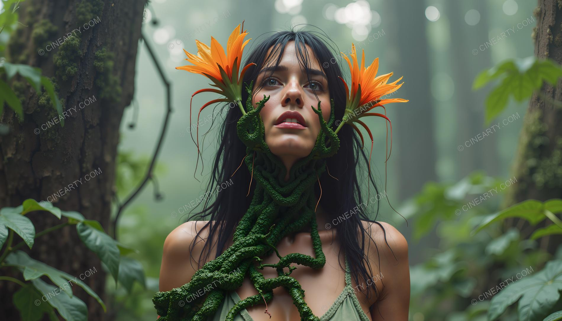 Plants Gently Entwine Girl 82990