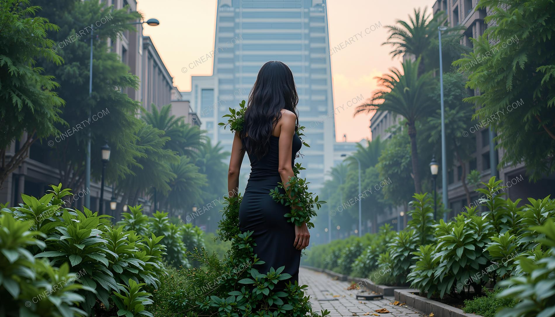 Plants Gently Entwine Girl 69225