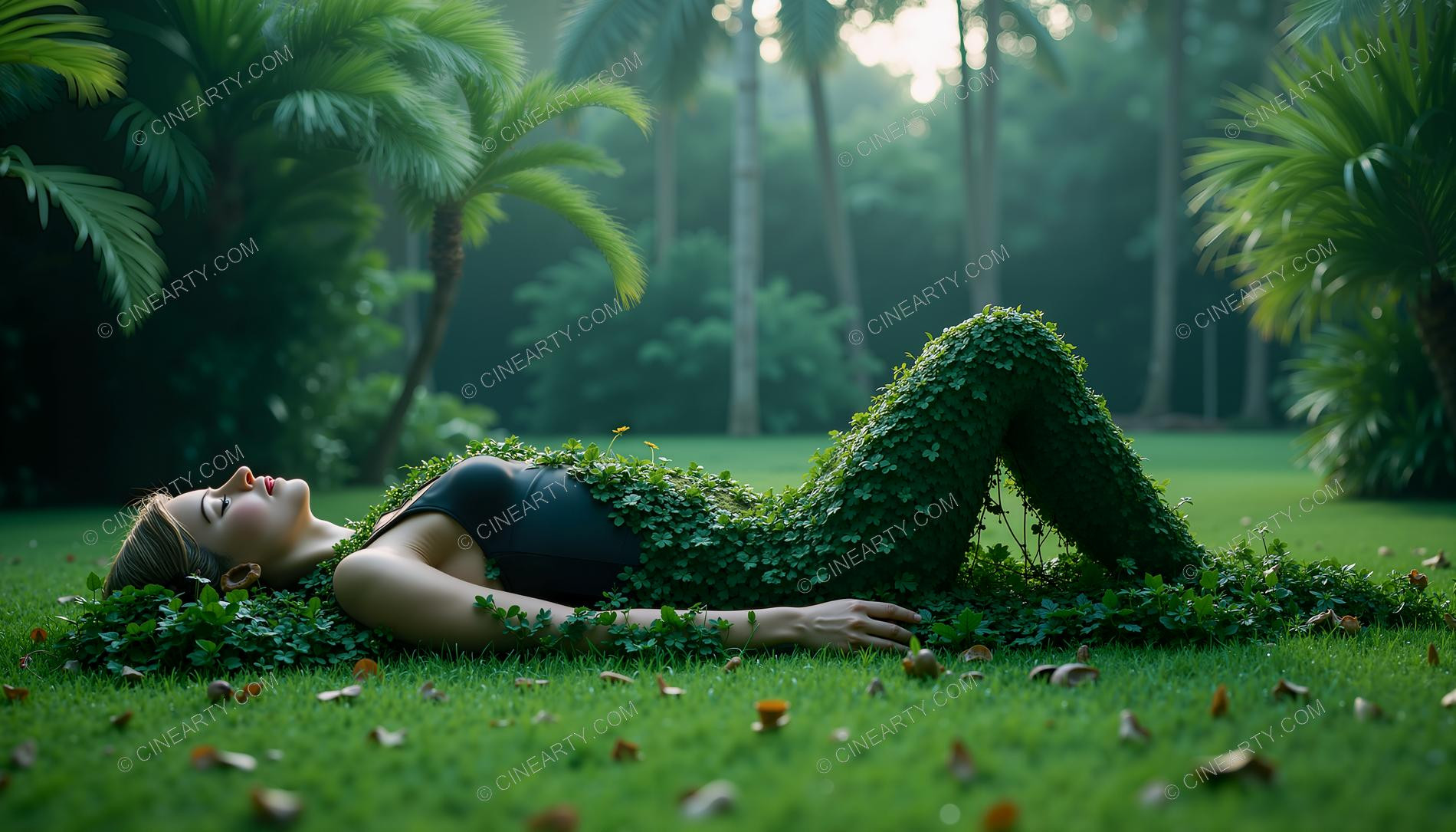 Plants Gently Entwine Girl 82334