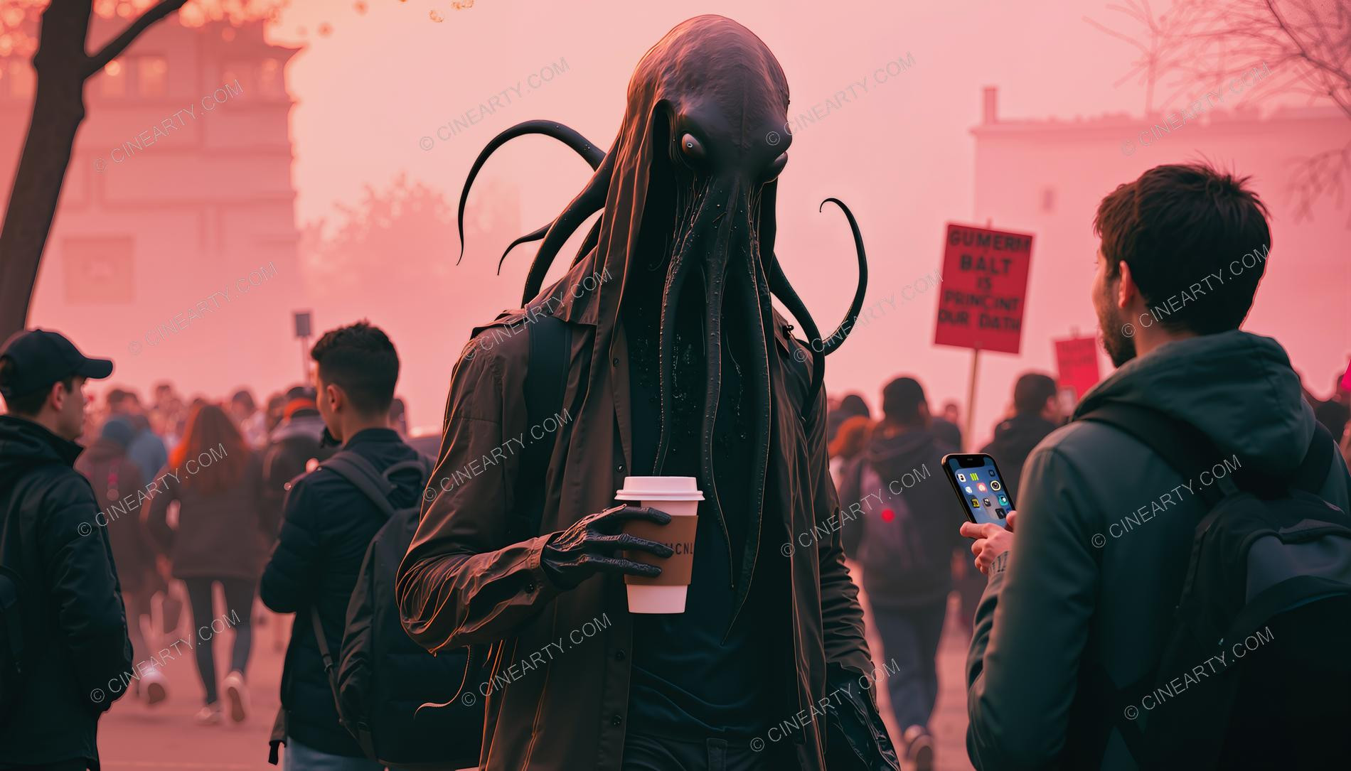 Octopus-Headed Chimeras Assimilated into Society 67894