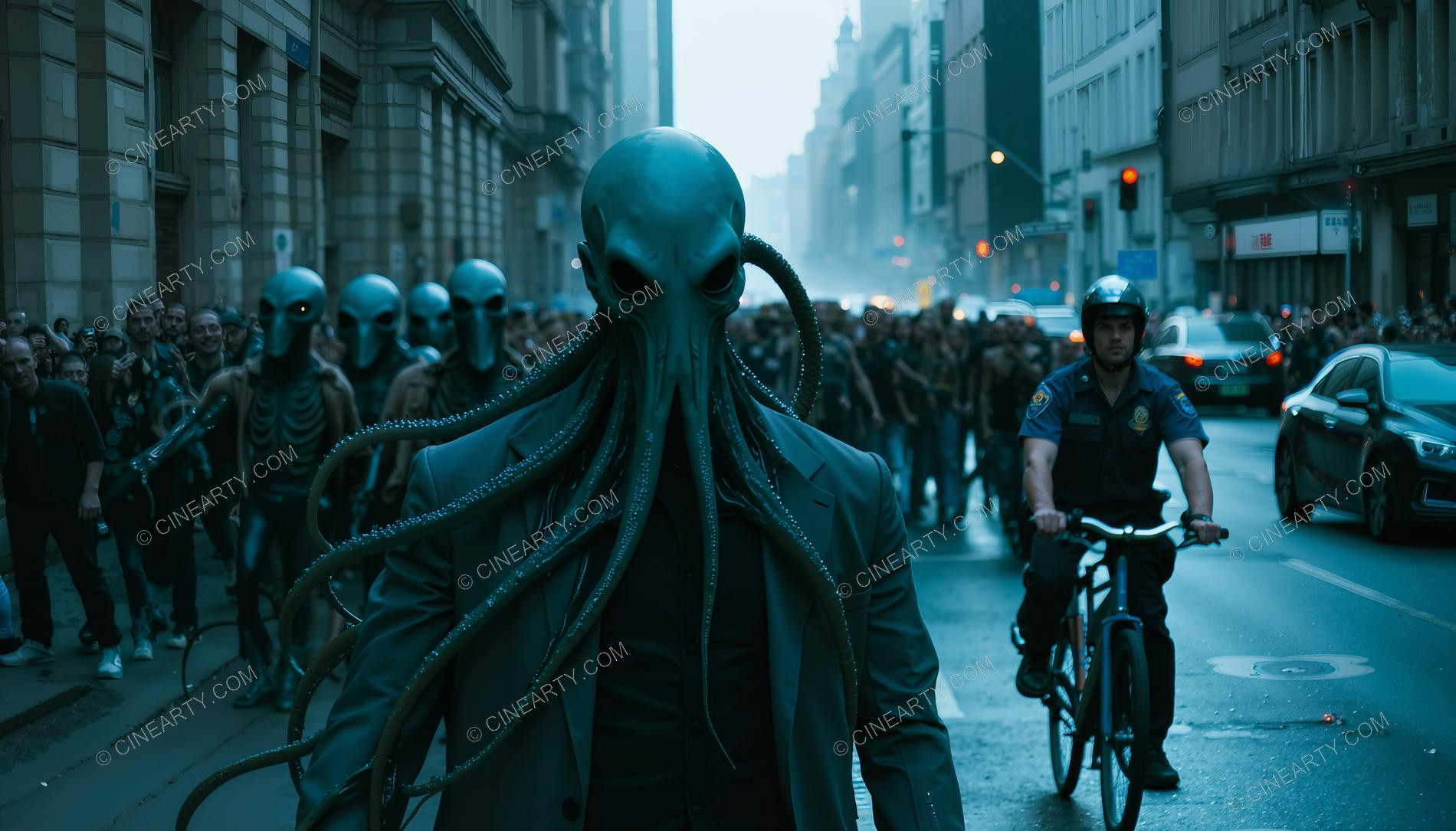 Octopus-Headed Chimeras Assimilated into Society 15198