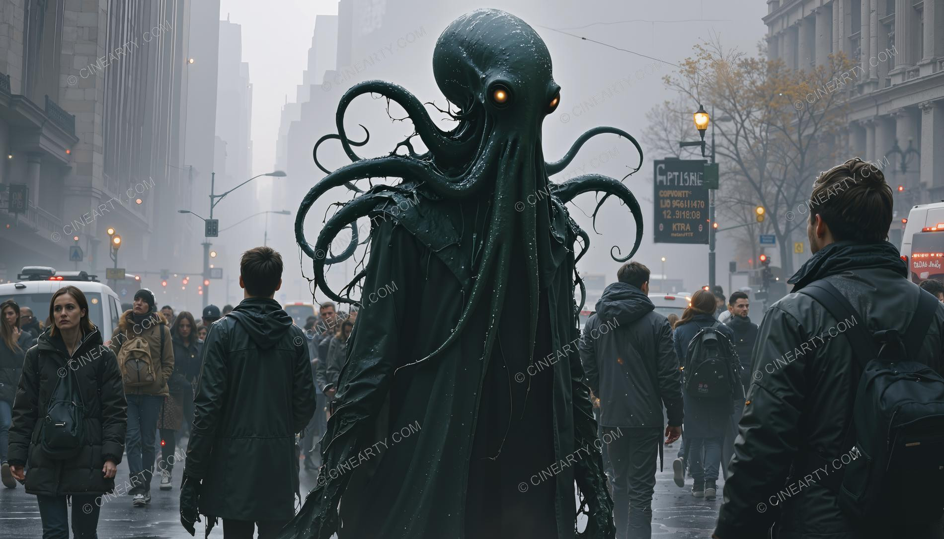 Octopus-Headed Chimeras Assimilated into Society 61184