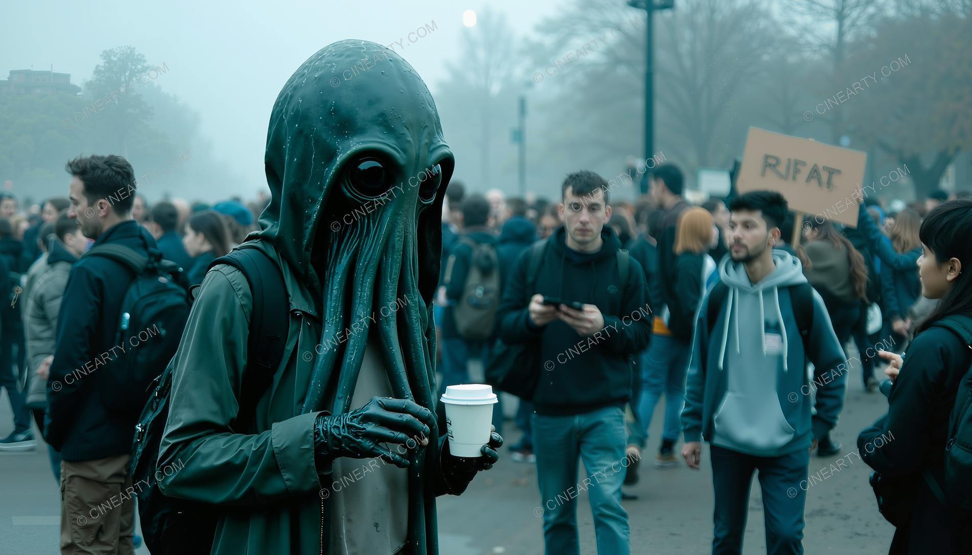 Octopus-Headed Chimeras Assimilated into Society 17916