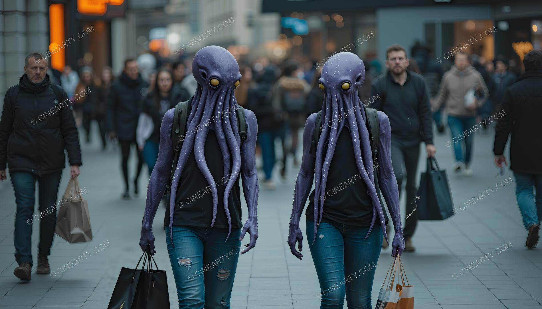 Octopus-Headed Chimeras Assimilated into Society 37411