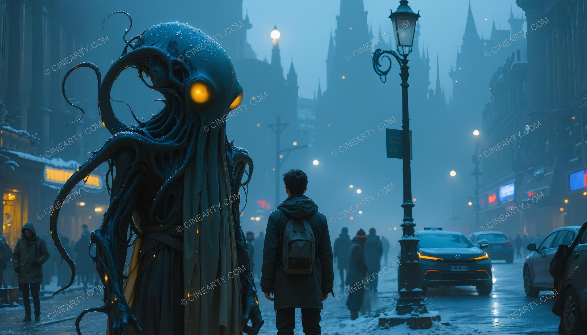 Octopus-Headed Chimeras Assimilated into Society 10090