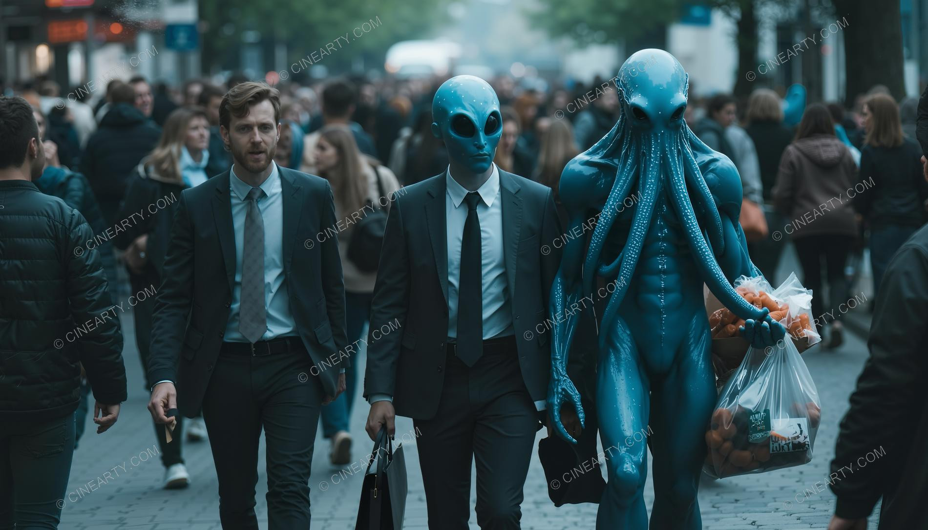 Octopus-Headed Chimeras Assimilated into Society 67115