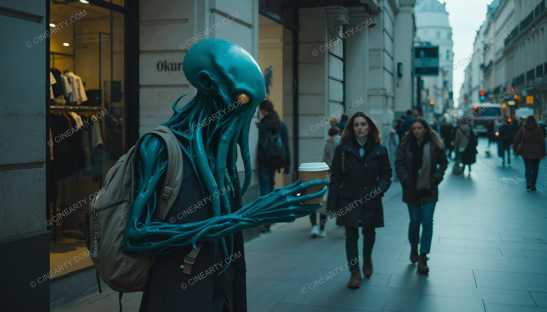 Octopus-Headed Chimeras Assimilated into Society 74544