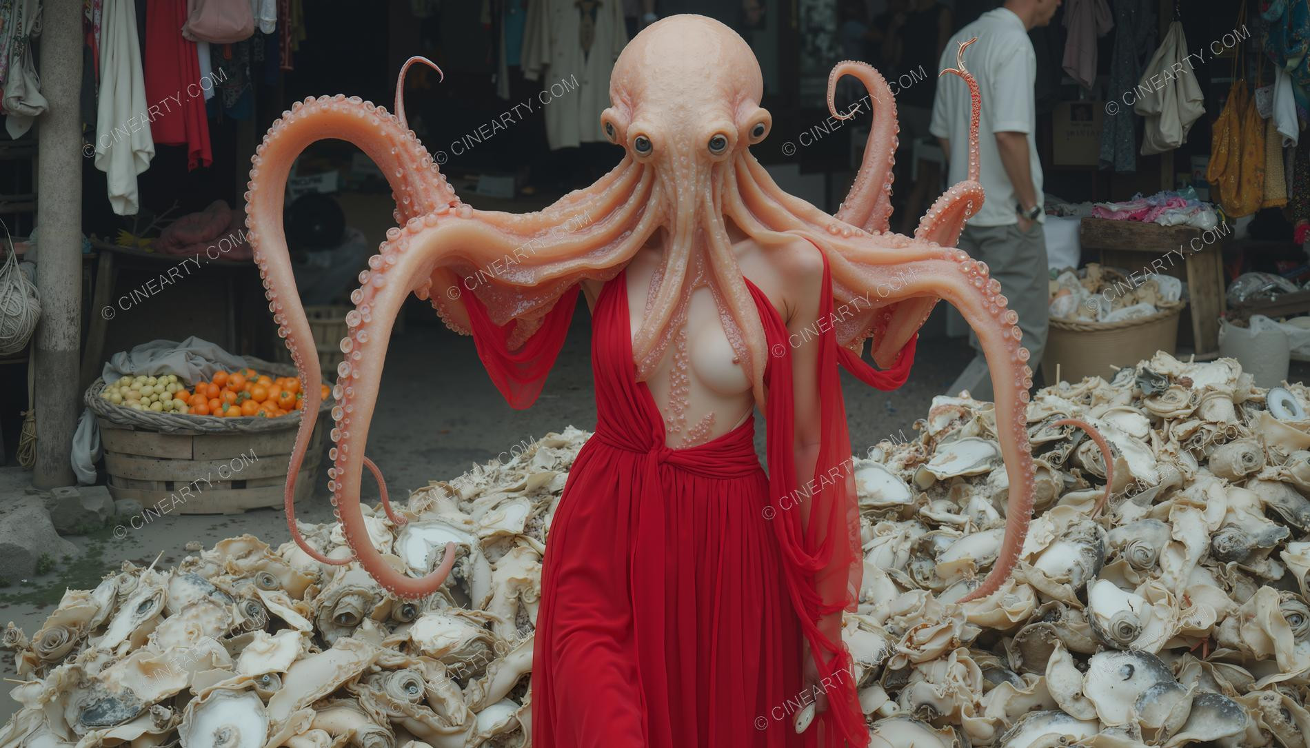 Octopus-Headed Chimeras Assimilated into Society 72106