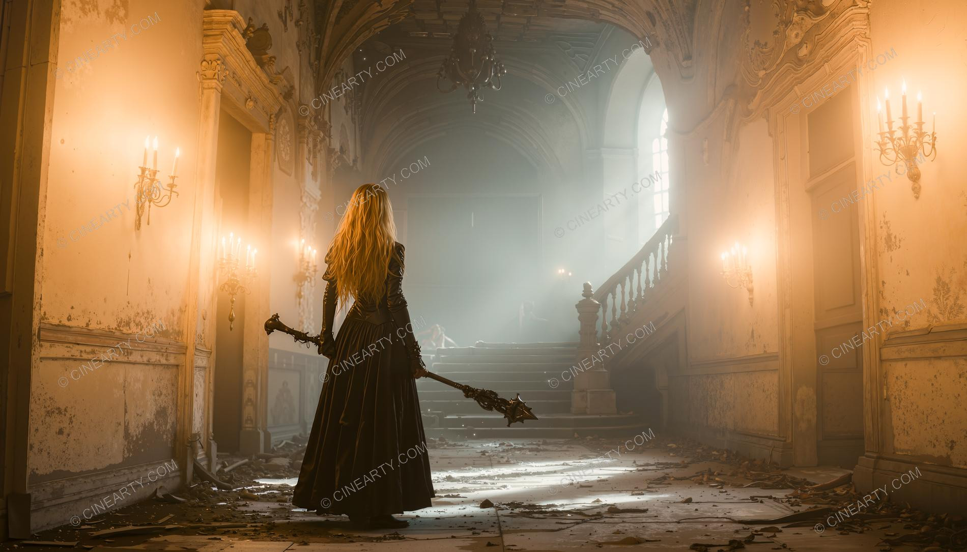 Young woman in the Castle 01107