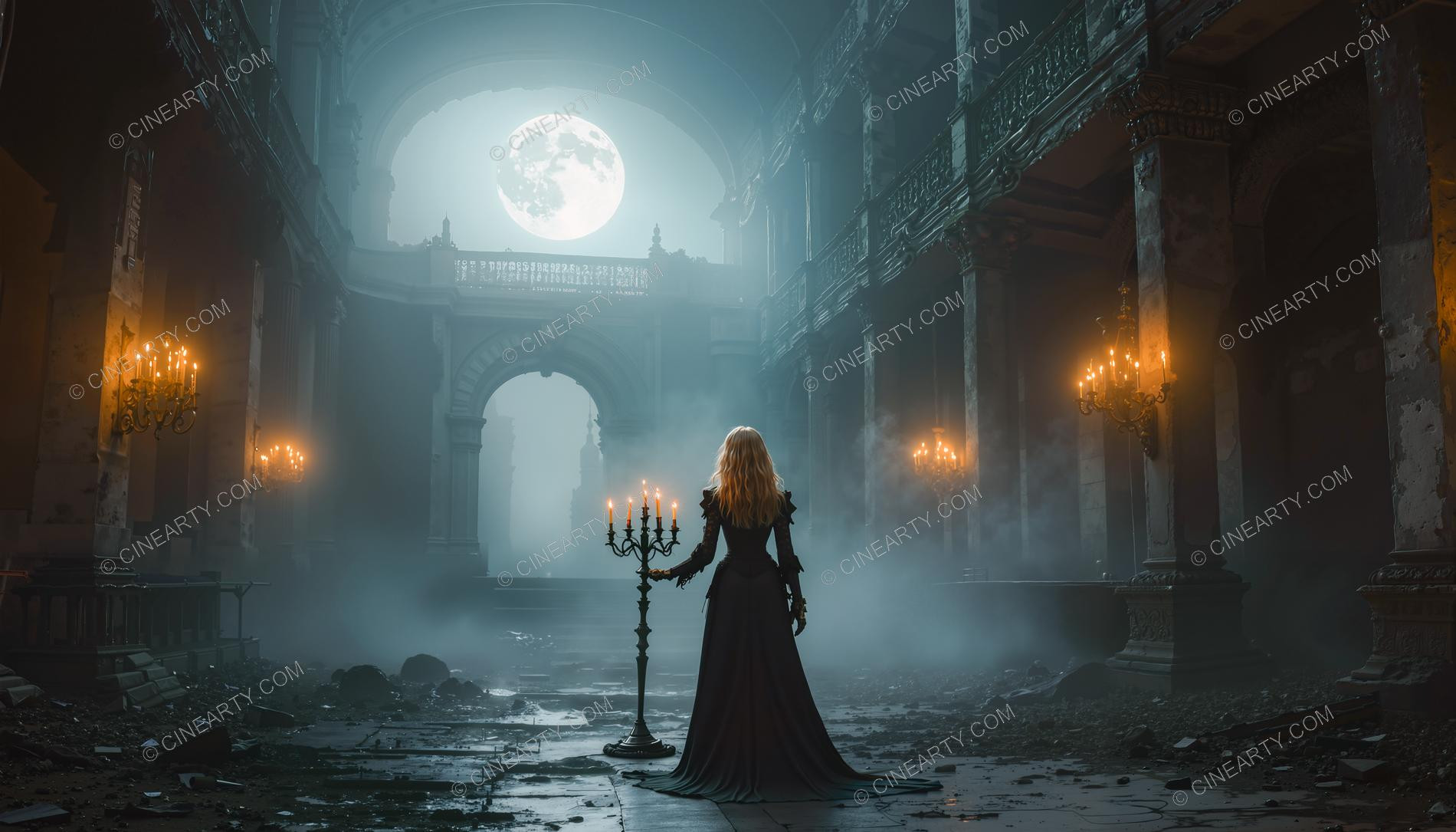 Young woman in the Castle 94426