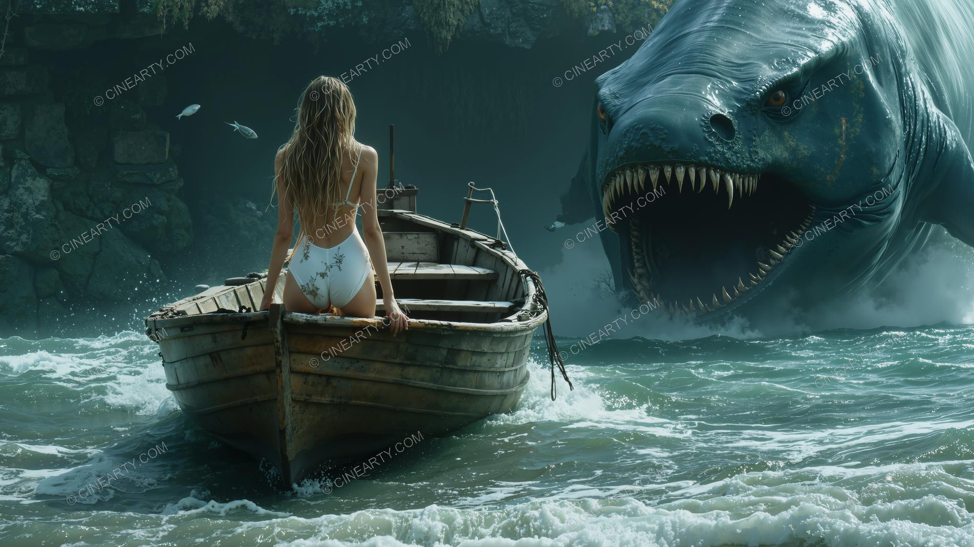 Deep-Sea Monster and the Beauty in a Swimsuit 07203