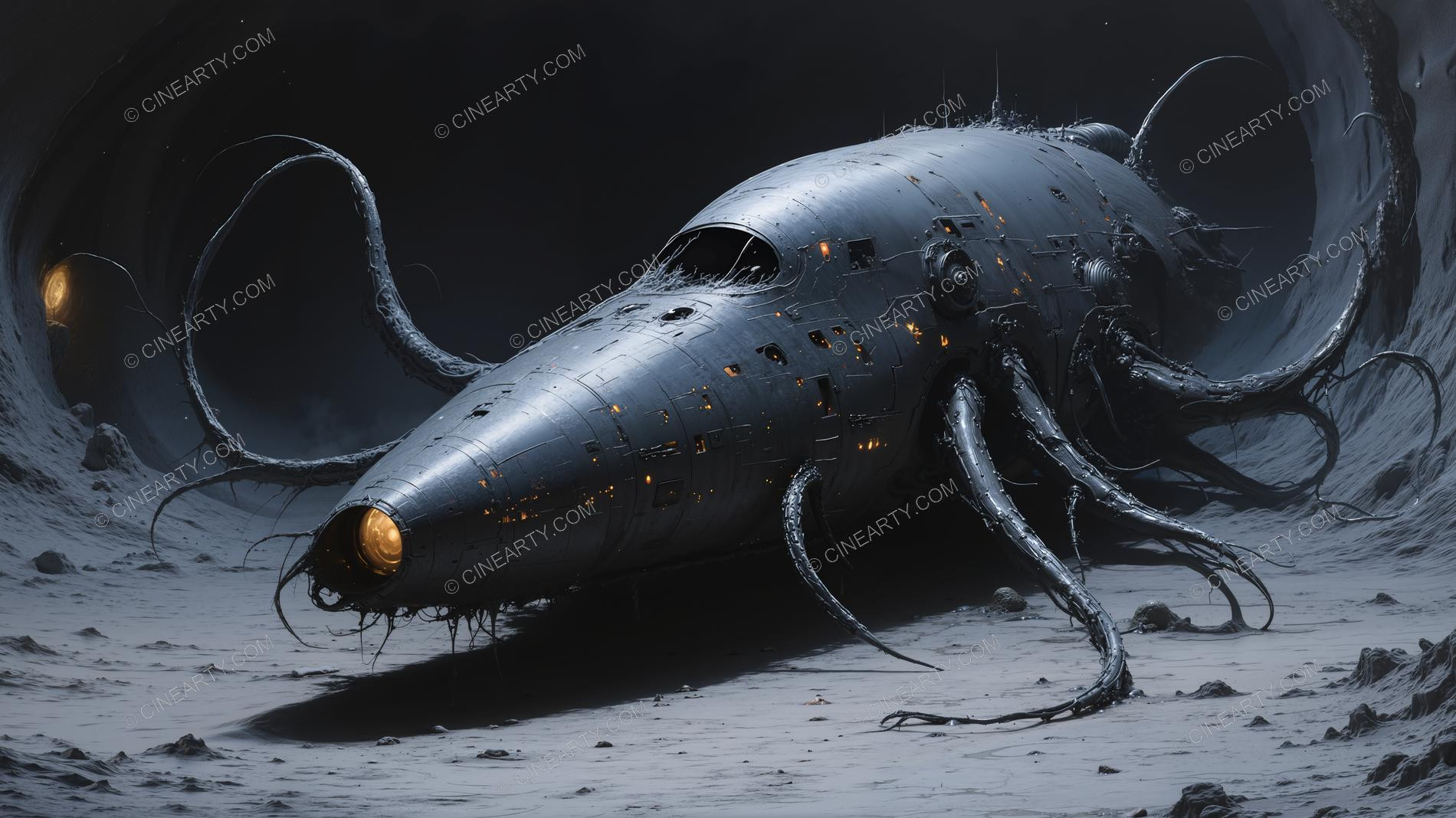 Alien Abandoned Spaceship 25652