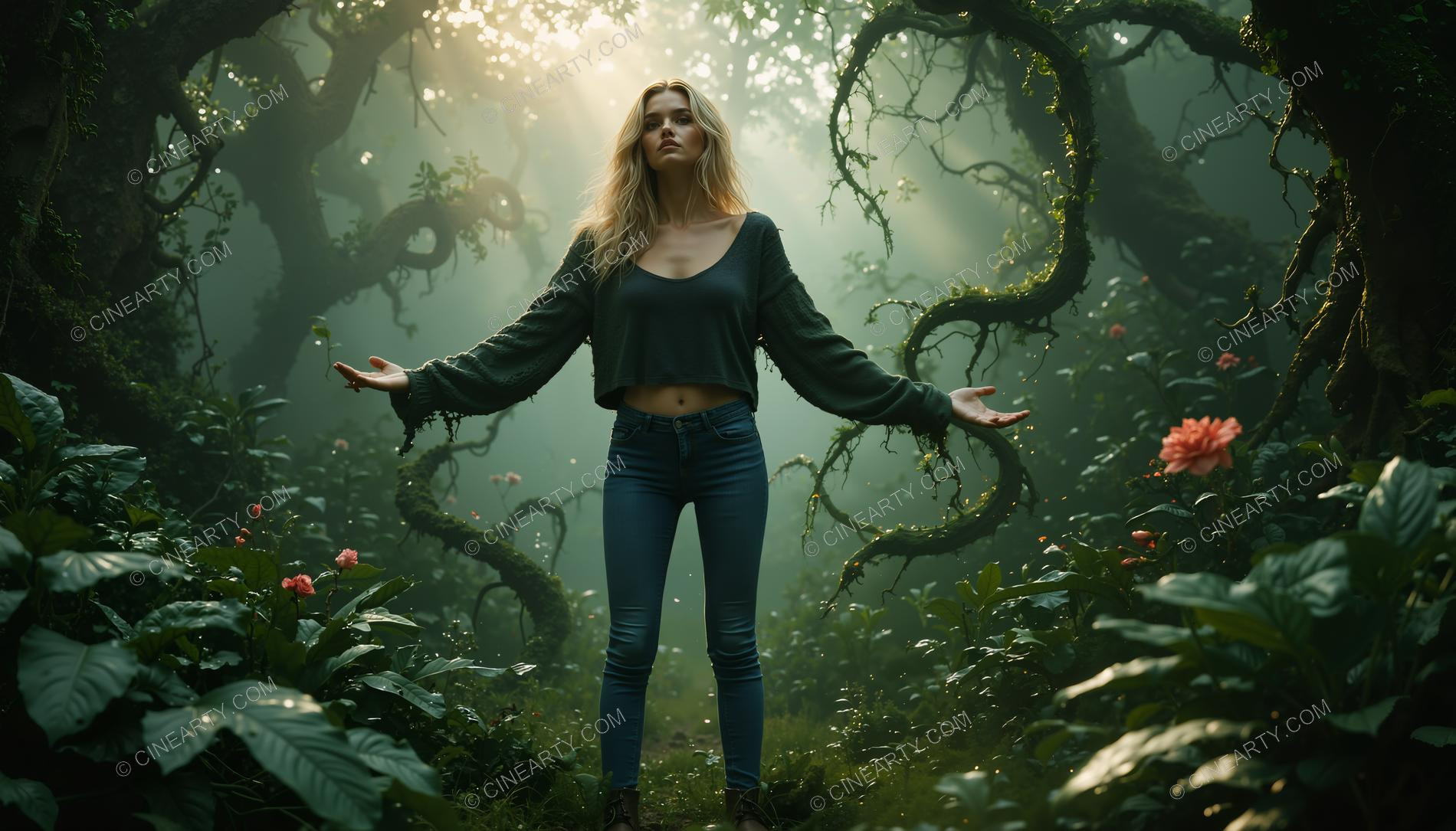 Beatuful Girl in a Forest 80667