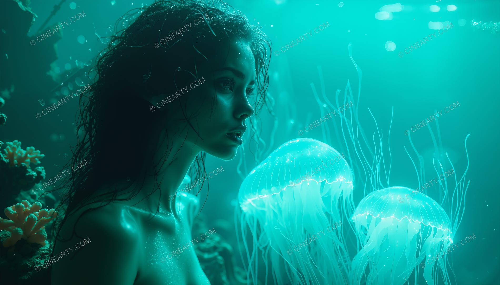 Beautiful Woman on Coral Reef 08177