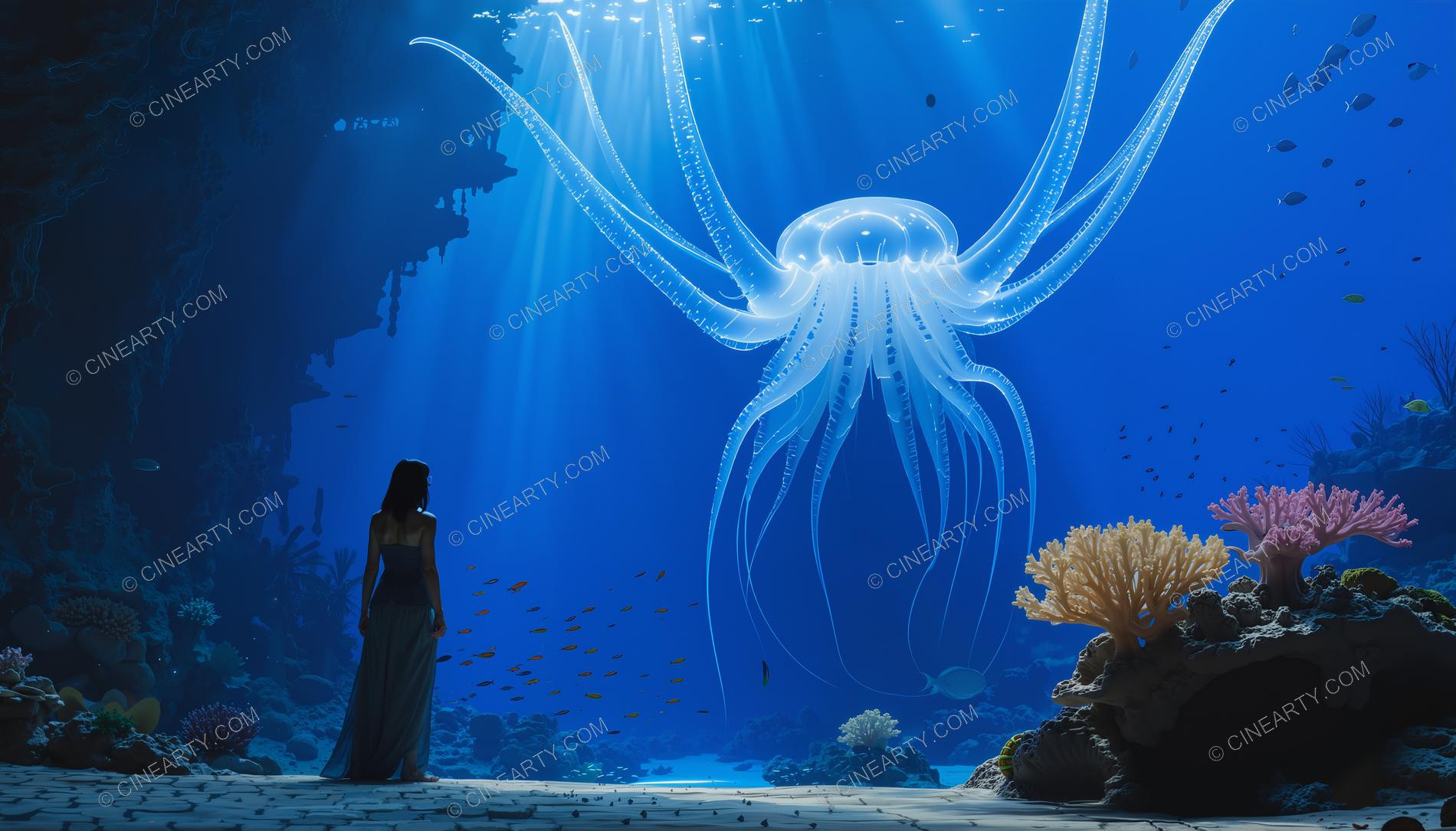 Beautiful Woman on Coral Reef 44235