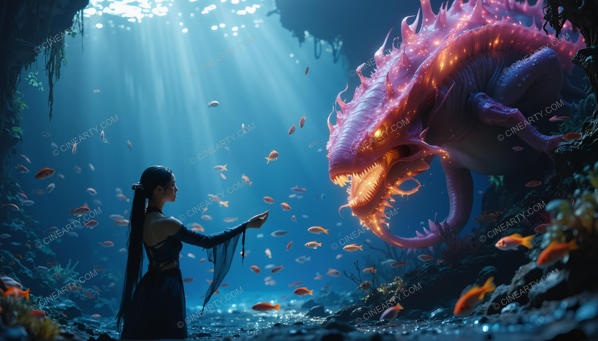 Beautiful Woman on Coral Reef 80172