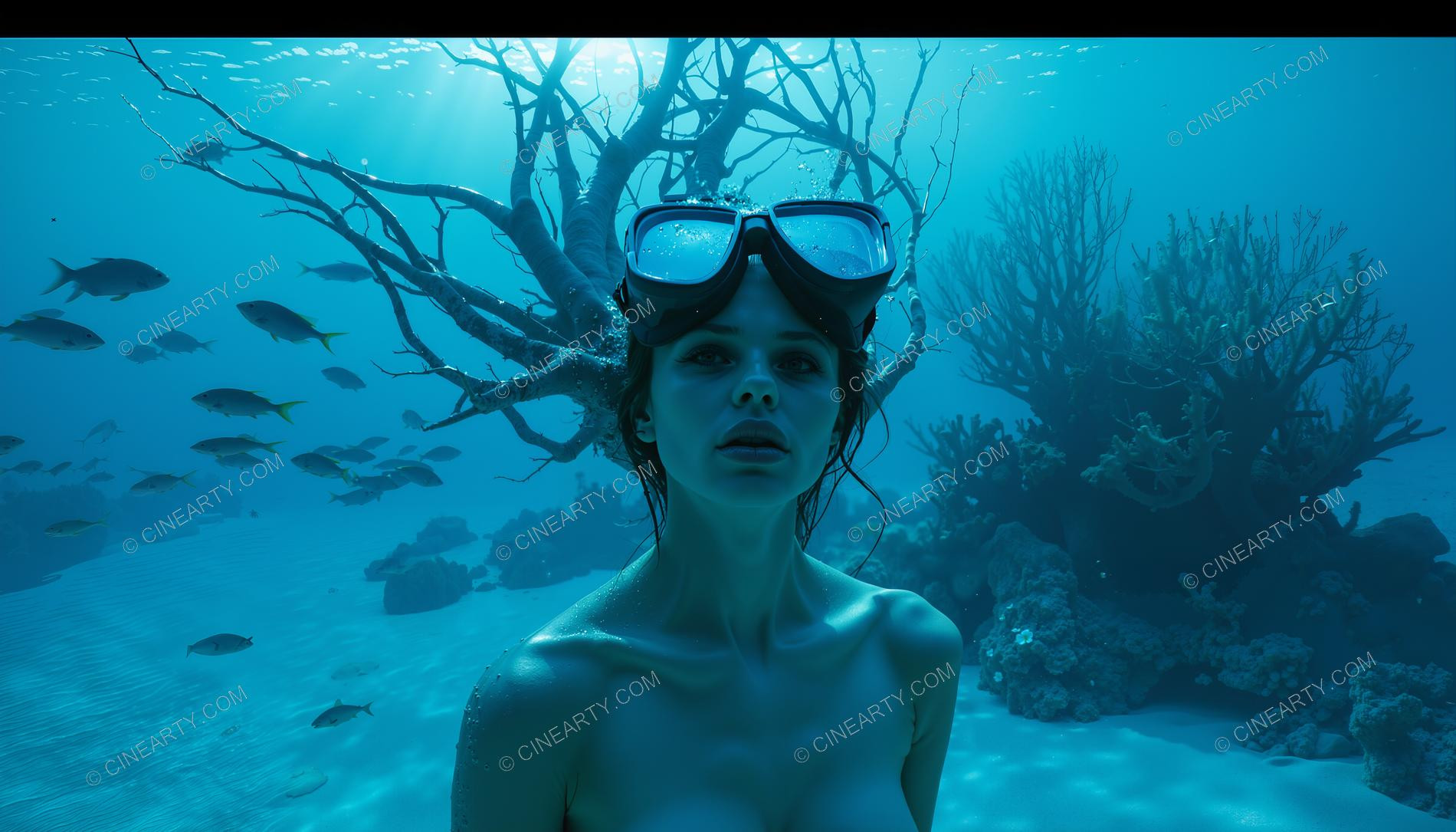 Beautiful Woman on Coral Reef 84521