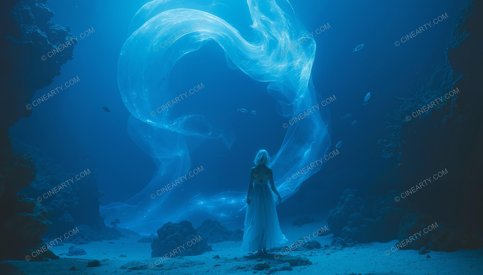 Beautiful Woman on Coral Reef 10296