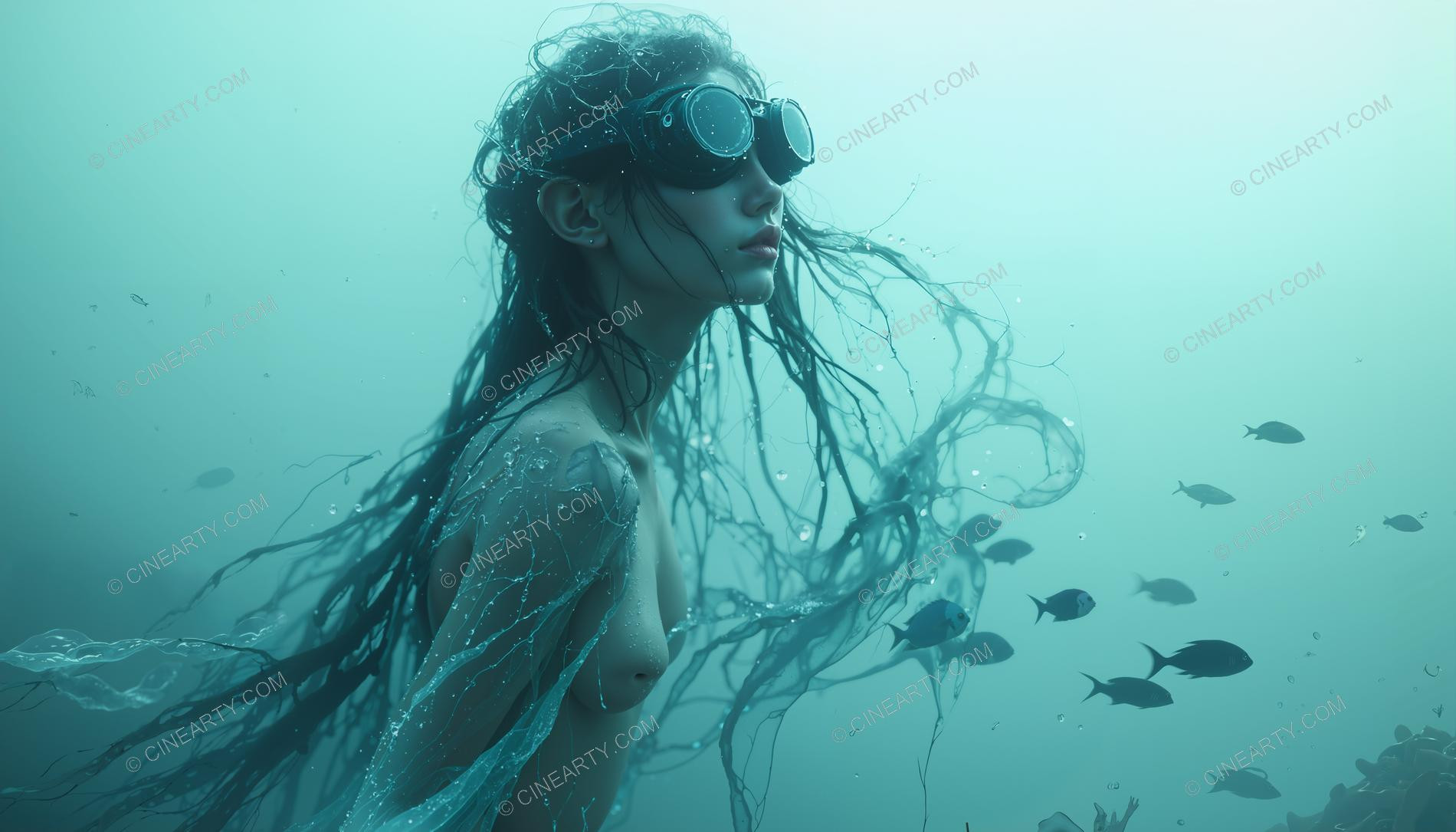 Beautiful Woman on Coral Reef 56599