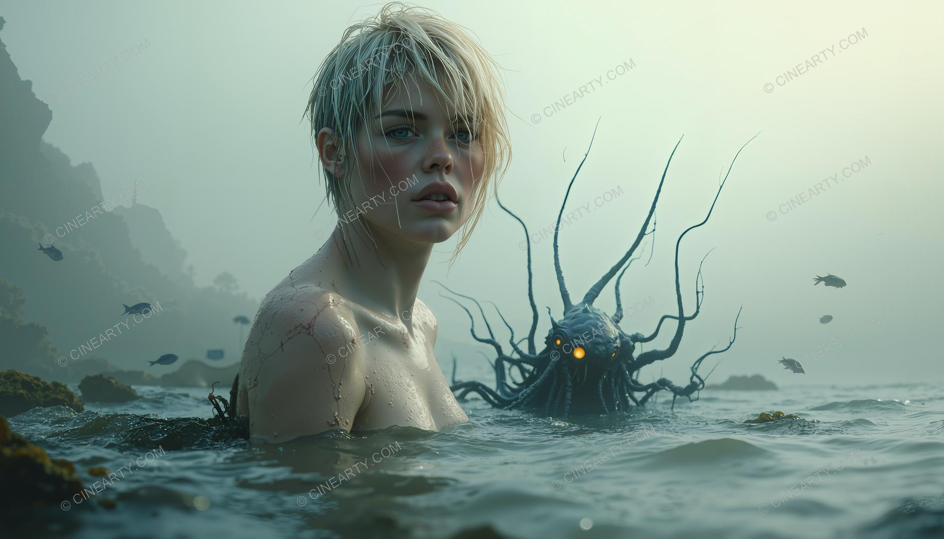 Beautiful Woman on Coral Reef 53282