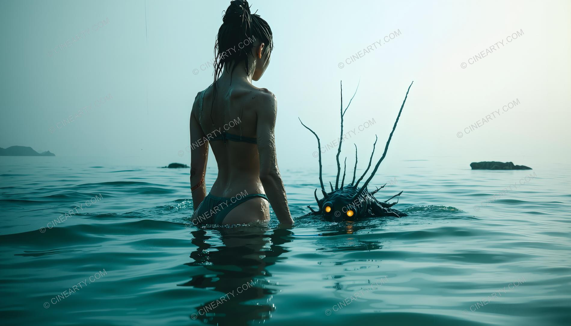 Beautiful Woman on Coral Reef 48295