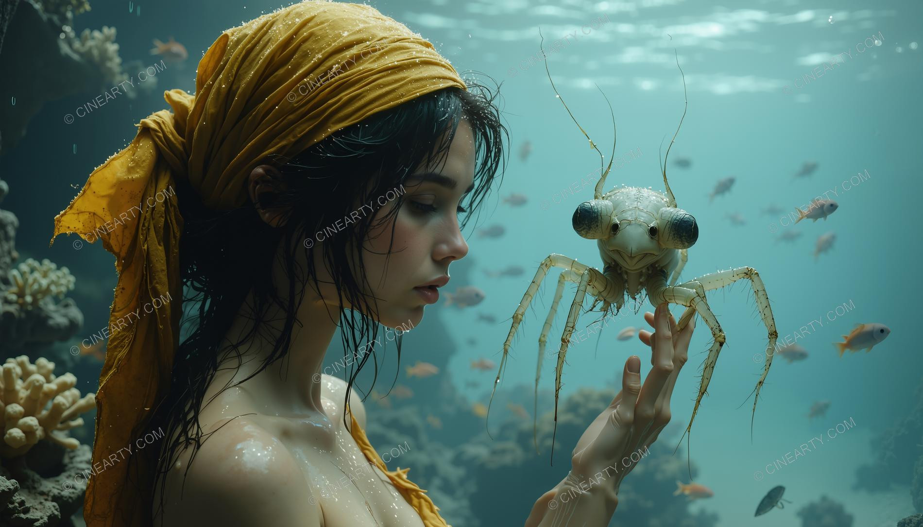 Beautiful Woman on Coral Reef 12868