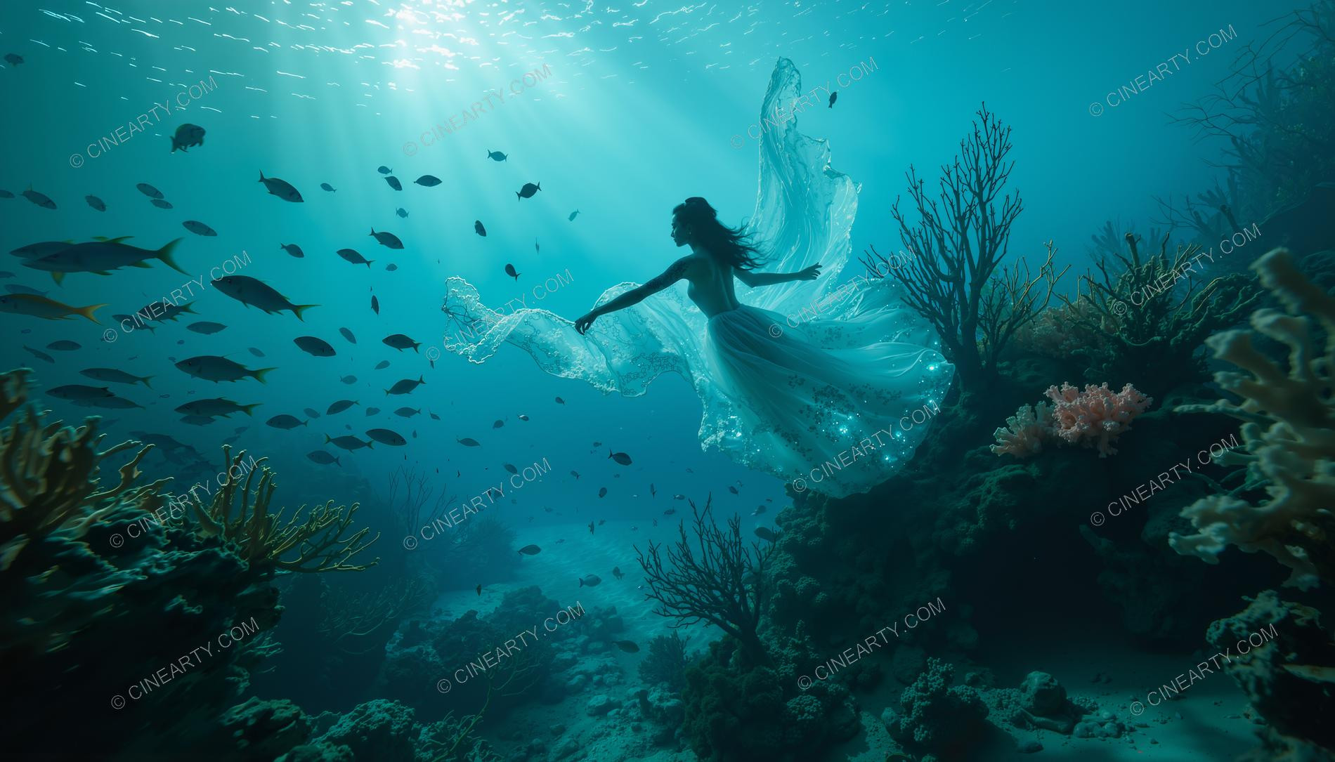 Beautiful Woman on Coral Reef 29567