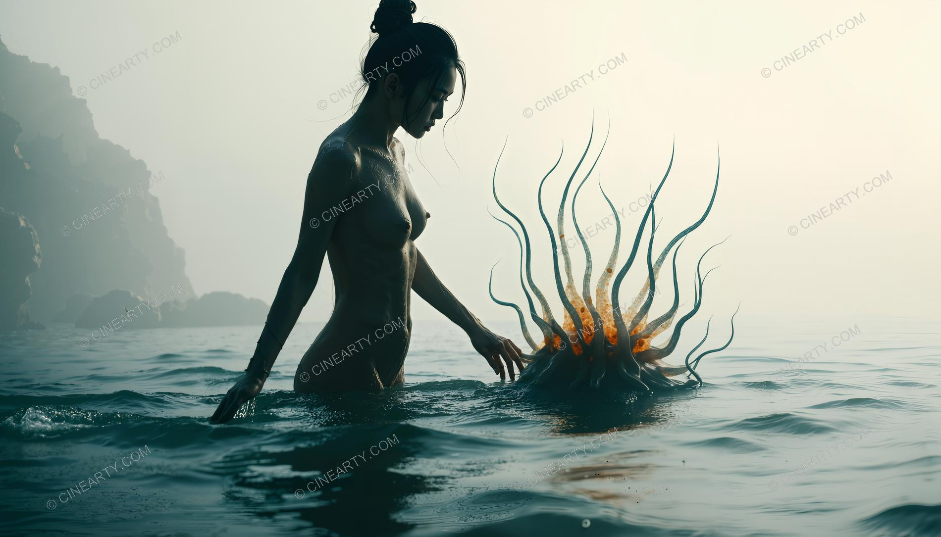 Beautiful Woman on Coral Reef 54490