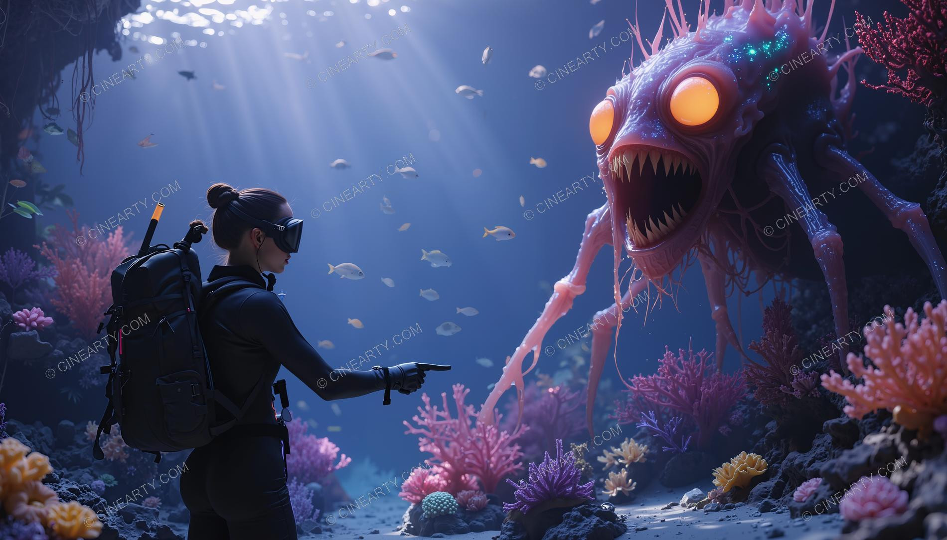 Beautiful Woman on Coral Reef 89198