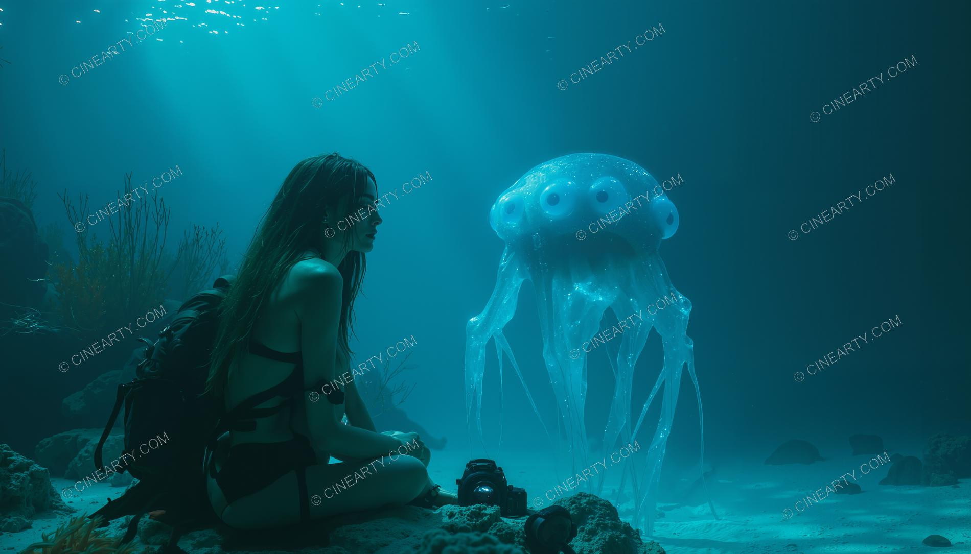 Beautiful Woman on Coral Reef 91921