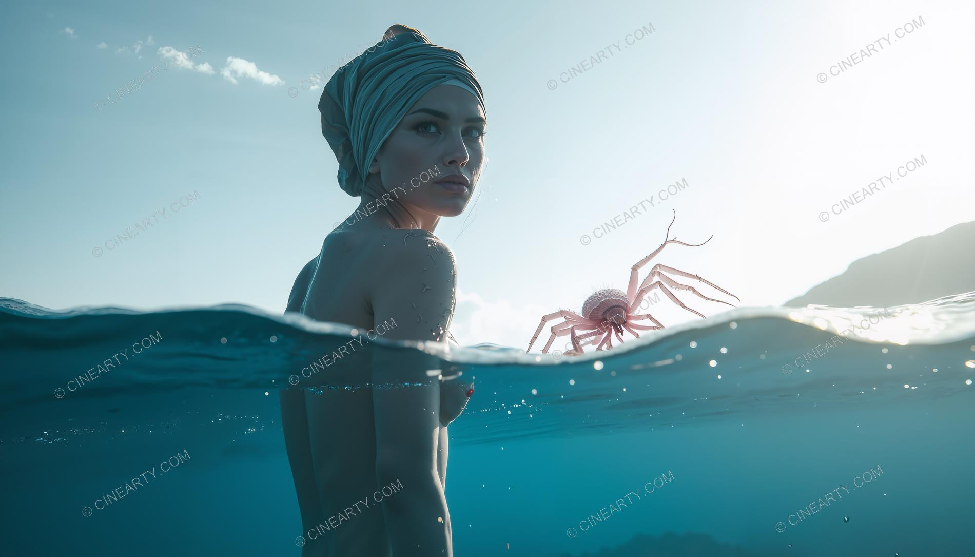 Beautiful Woman on Coral Reef 89402