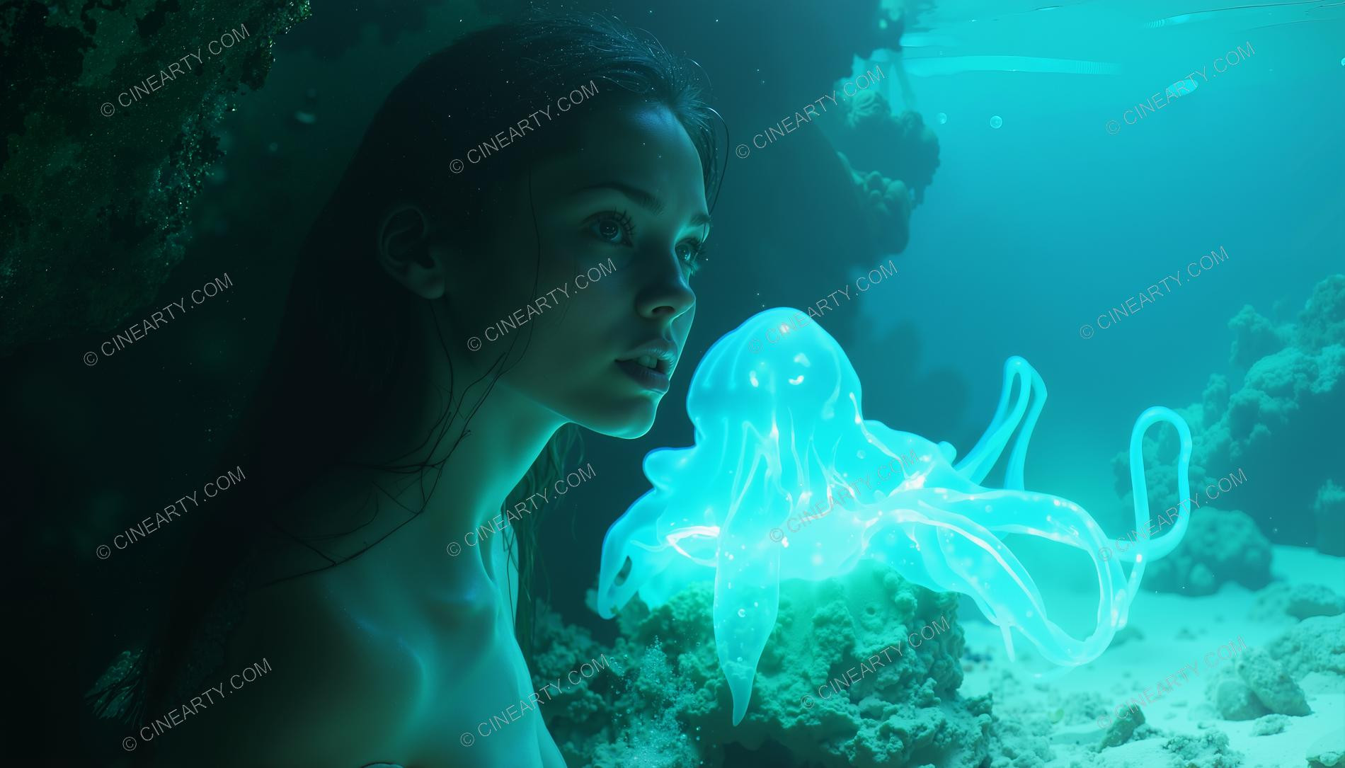 Beautiful Woman on Coral Reef 03607