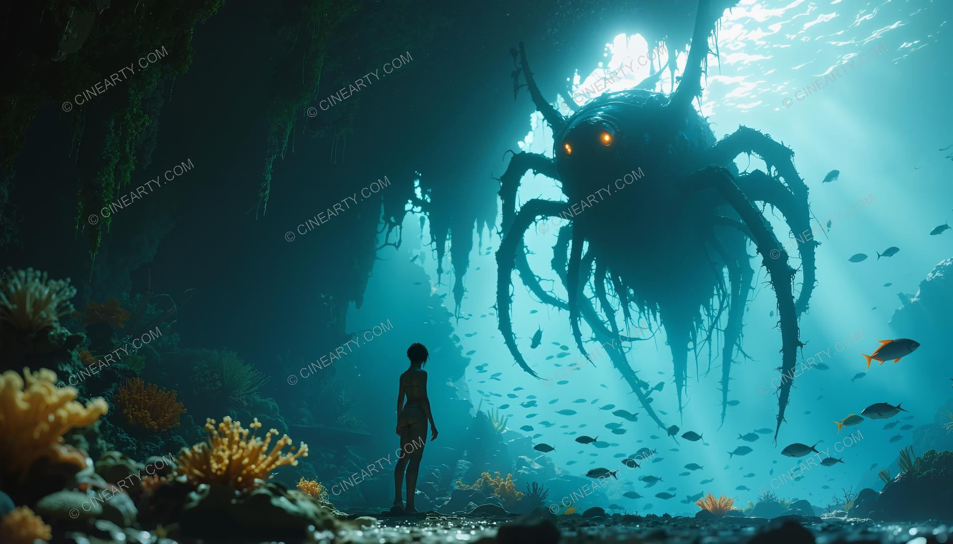 Beautiful Woman on Coral Reef 18915