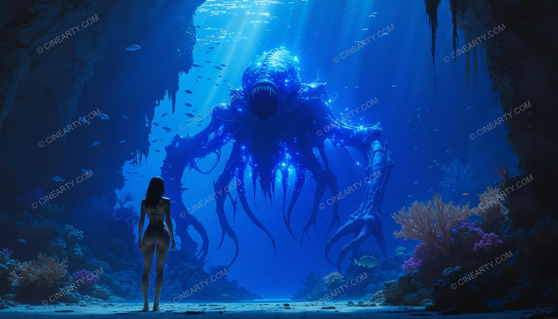 Beautiful Woman on Coral Reef 21072