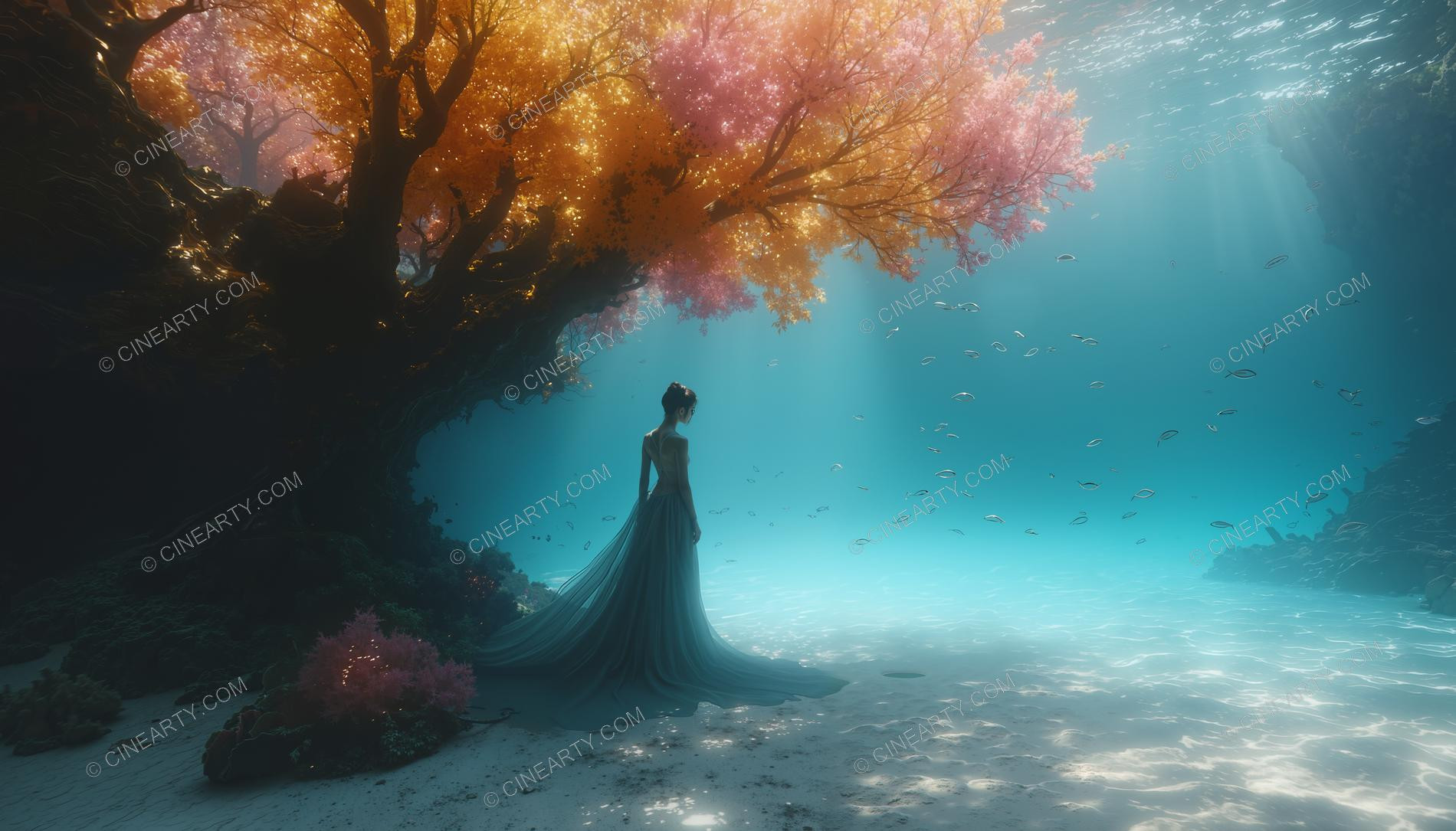 Beautiful Woman on Coral Reef 82567