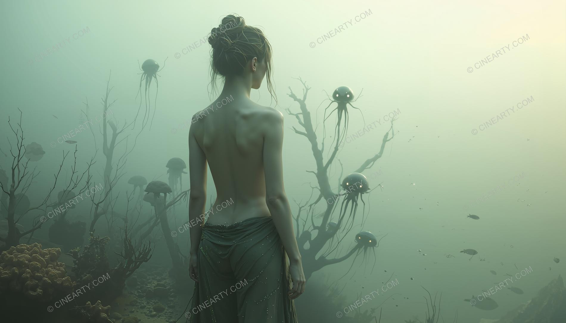 Beautiful Woman on Coral Reef 75039