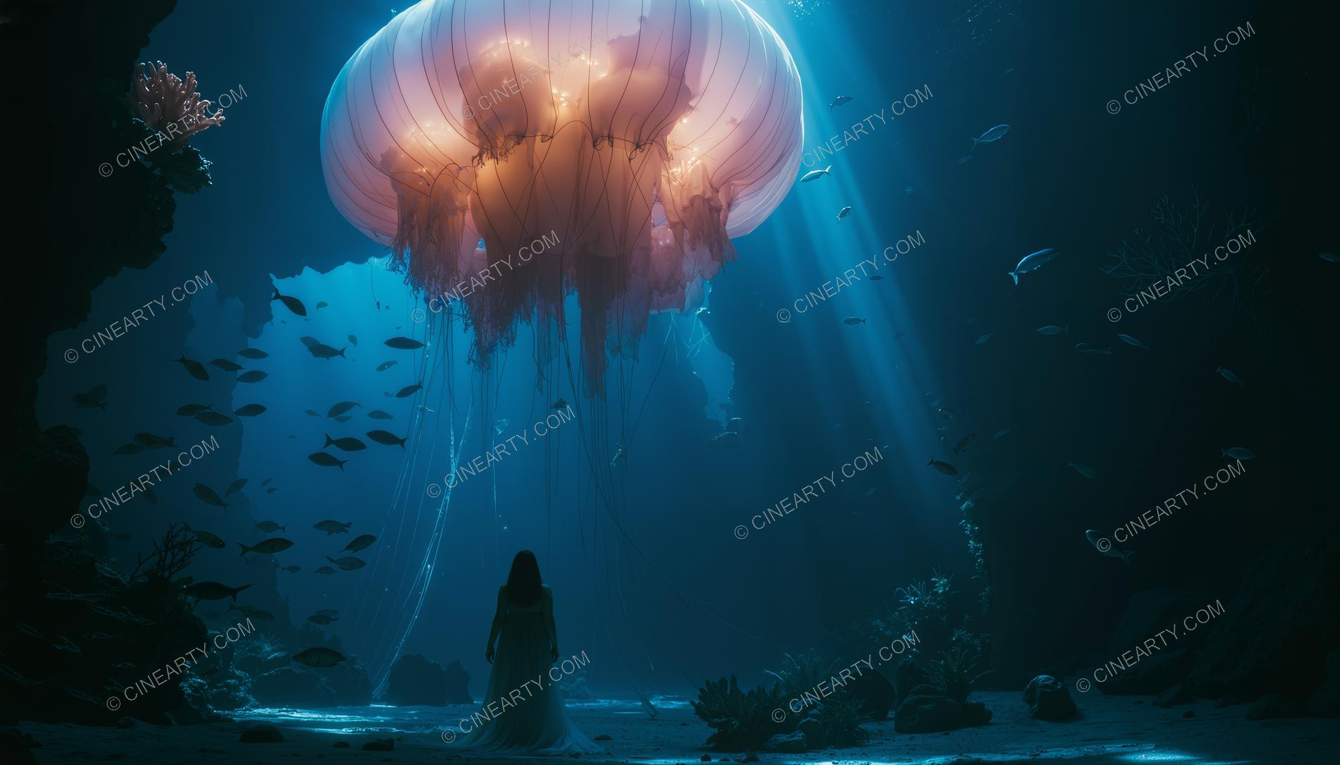 Beautiful Woman on Coral Reef 06099