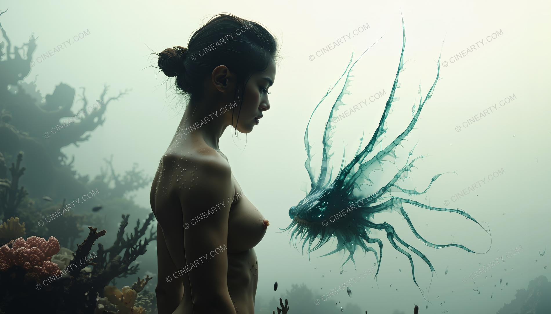 Beautiful Woman on Coral Reef 78245