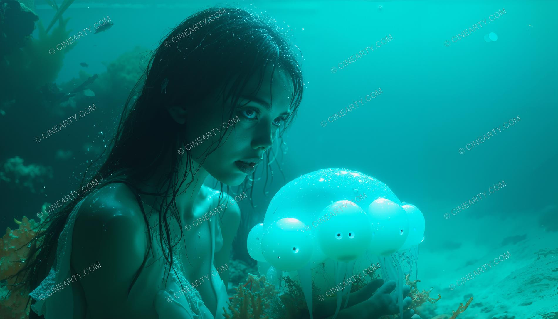 Beautiful Woman on Coral Reef 06029