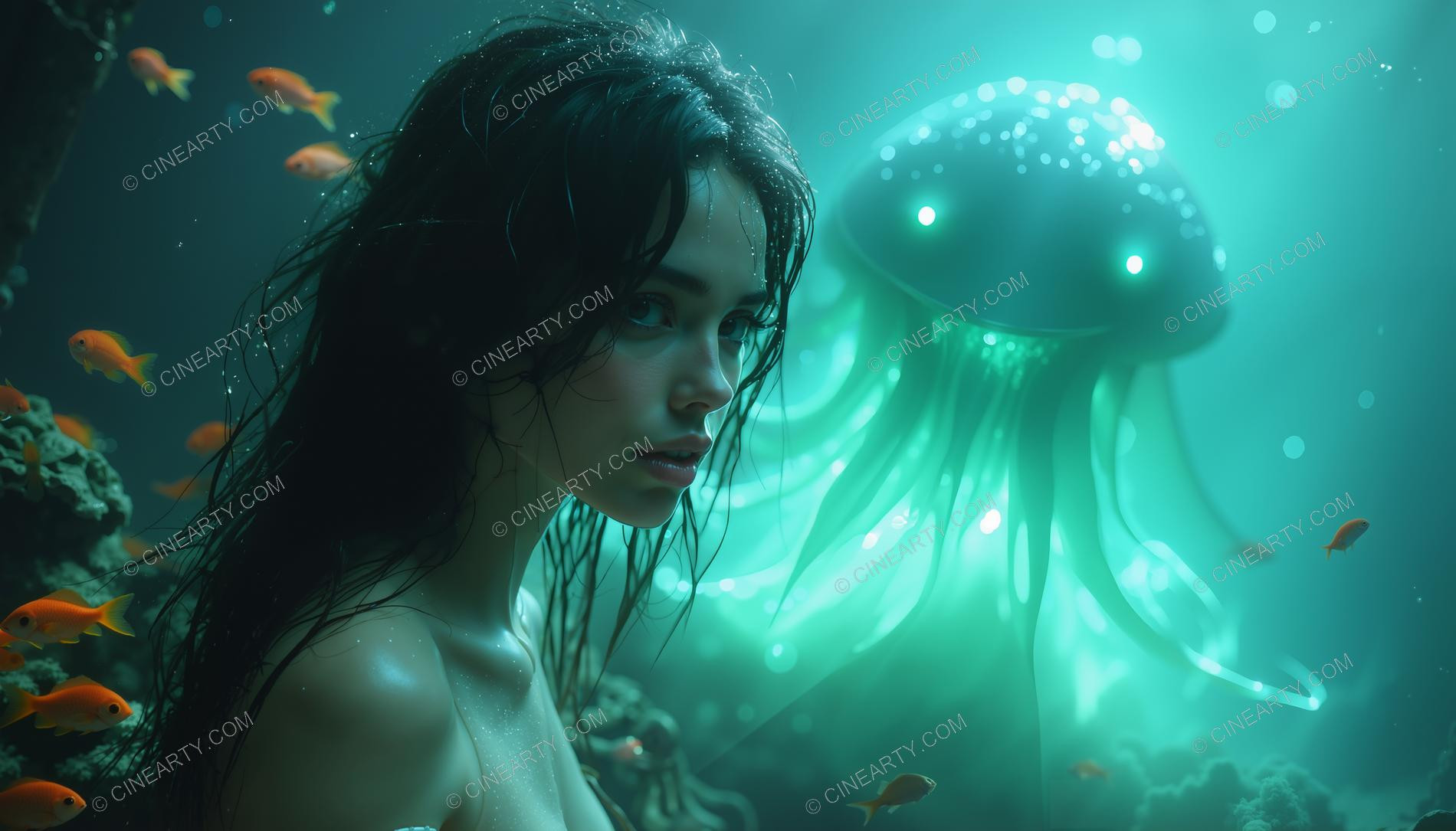 Beautiful Woman on Coral Reef 10375