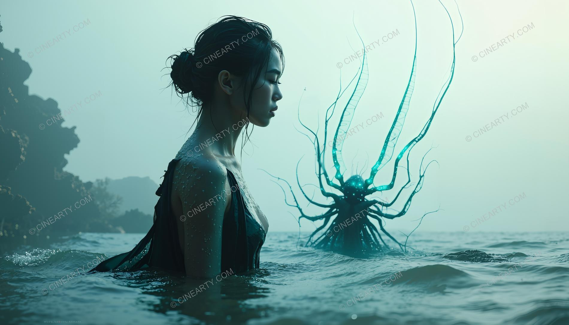 Beautiful Woman on Coral Reef 43124