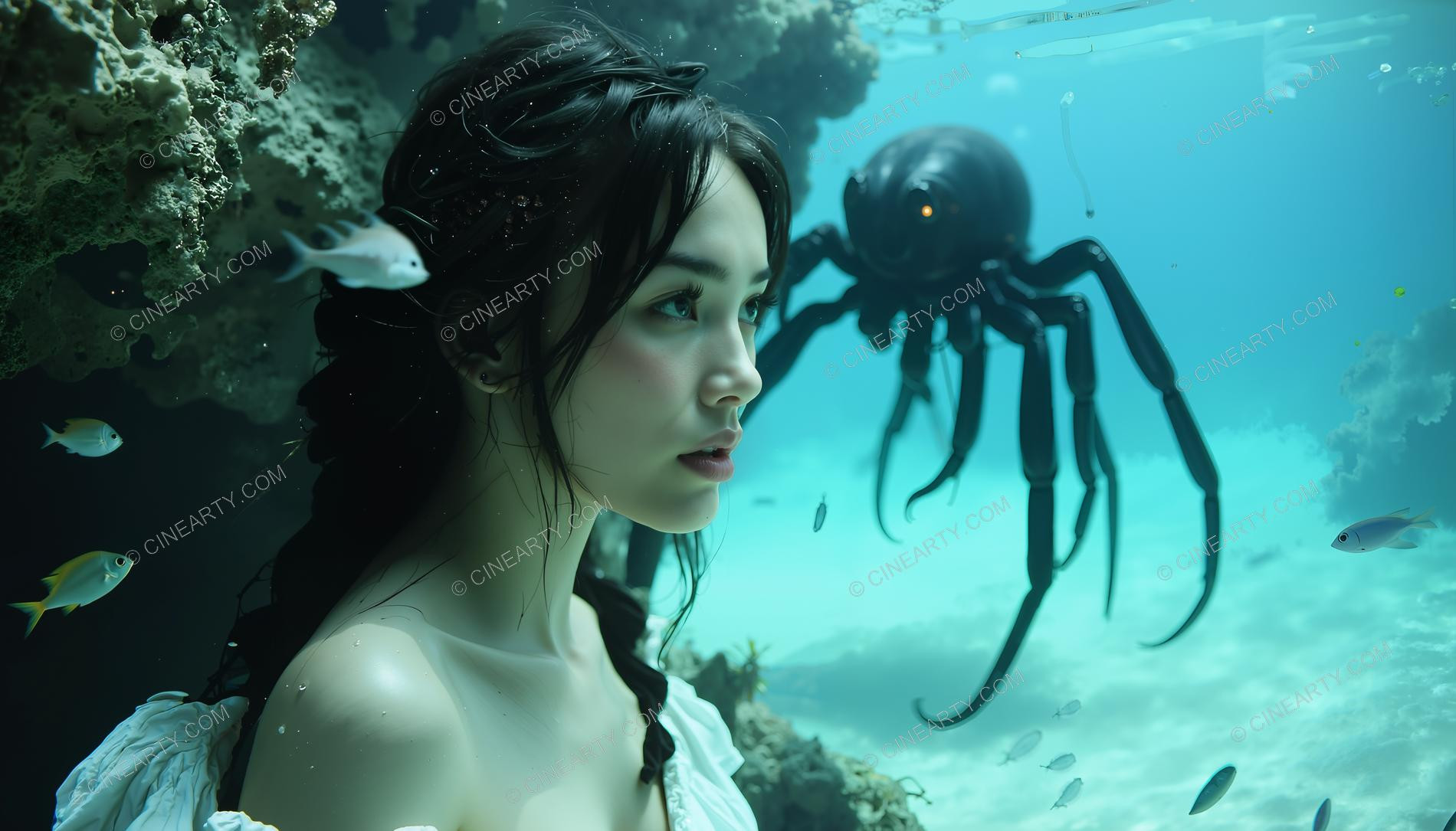 Beautiful Woman on Coral Reef 27793