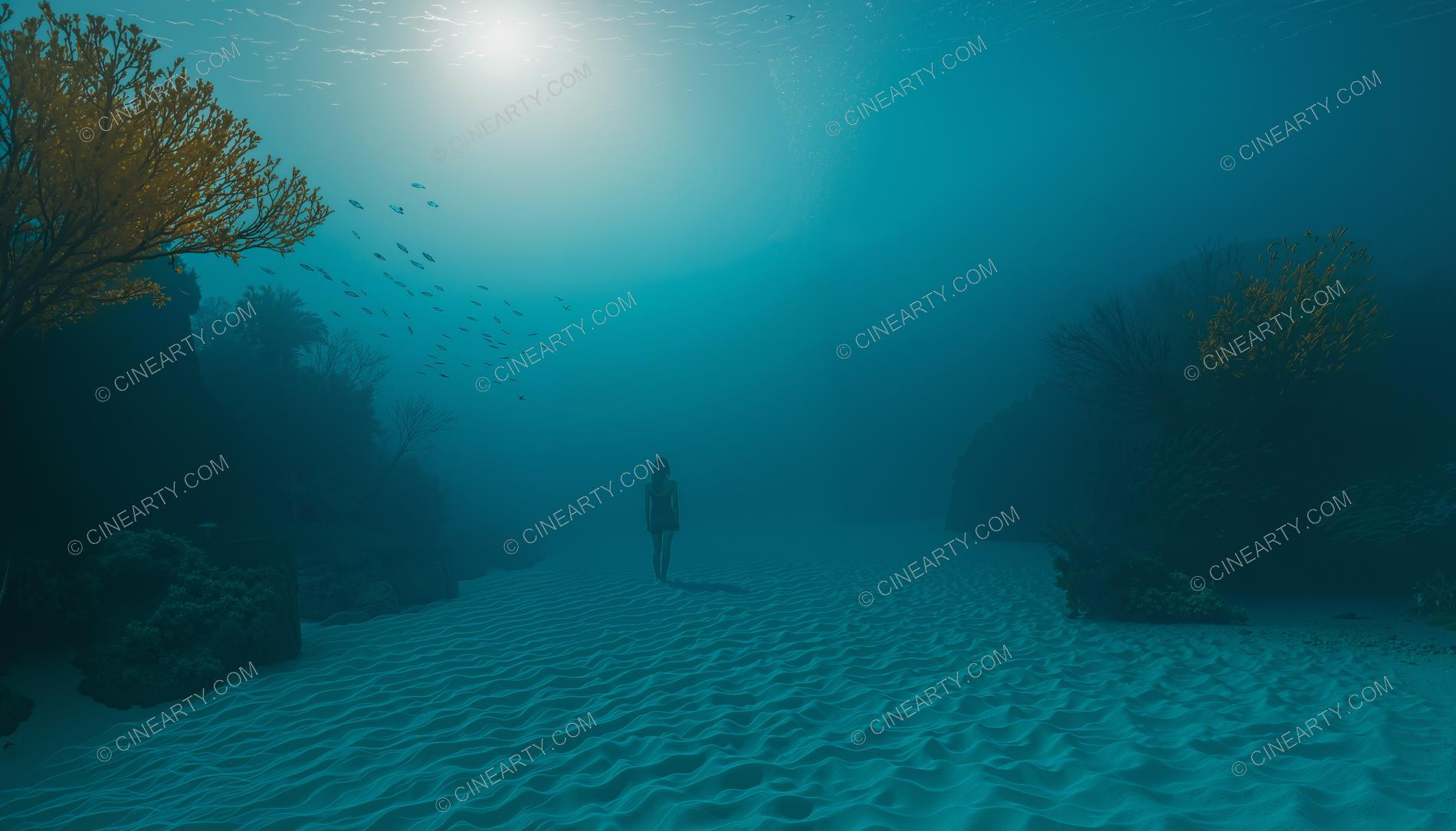 Beautiful Woman on Coral Reef 17563