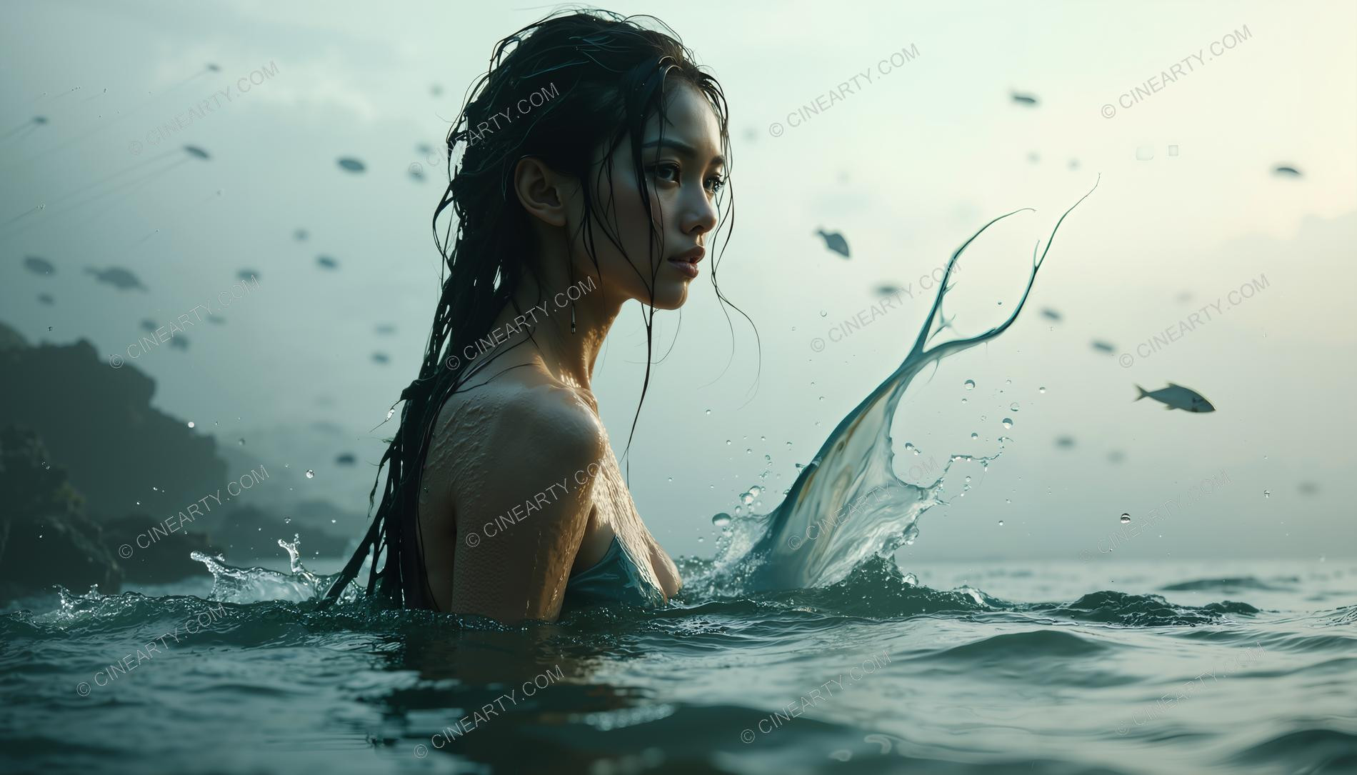 Beautiful Woman on Coral Reef 25534