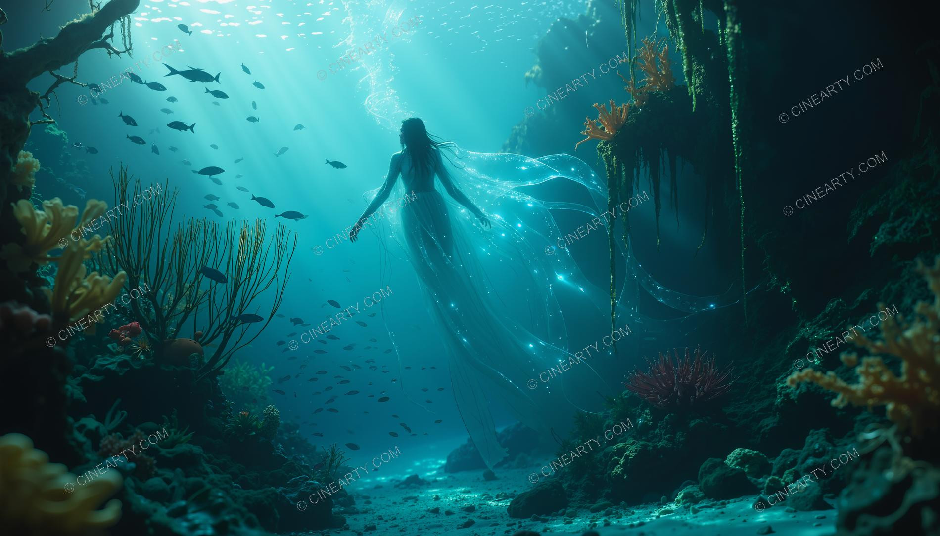 Beautiful Woman on Coral Reef 55071